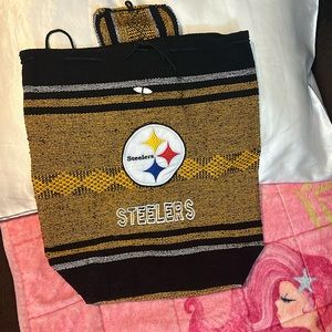 COPY - Handmade Pittsburgh Steelers Nap Sack. Black Gold.